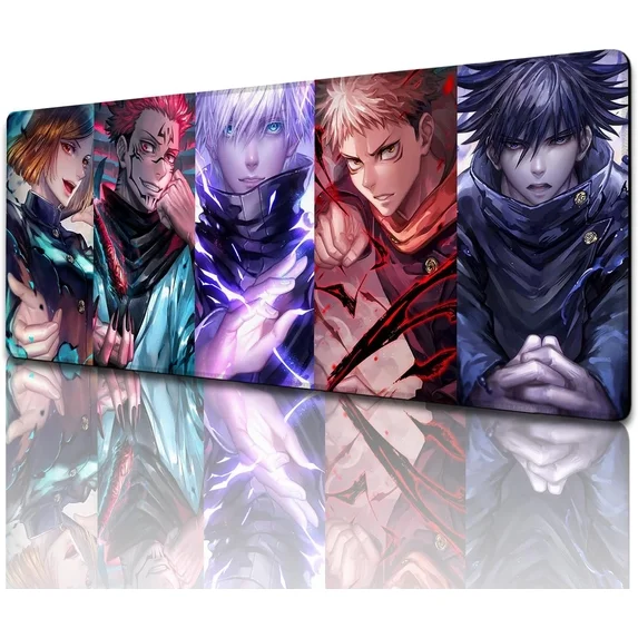 Jujutsu Kaisen anime mouse pad flat lay
